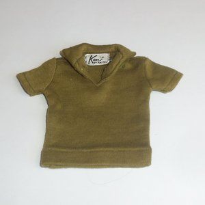 VTG Ken doll green polo shirt top Barbie clothes 1962 Pak item VG+